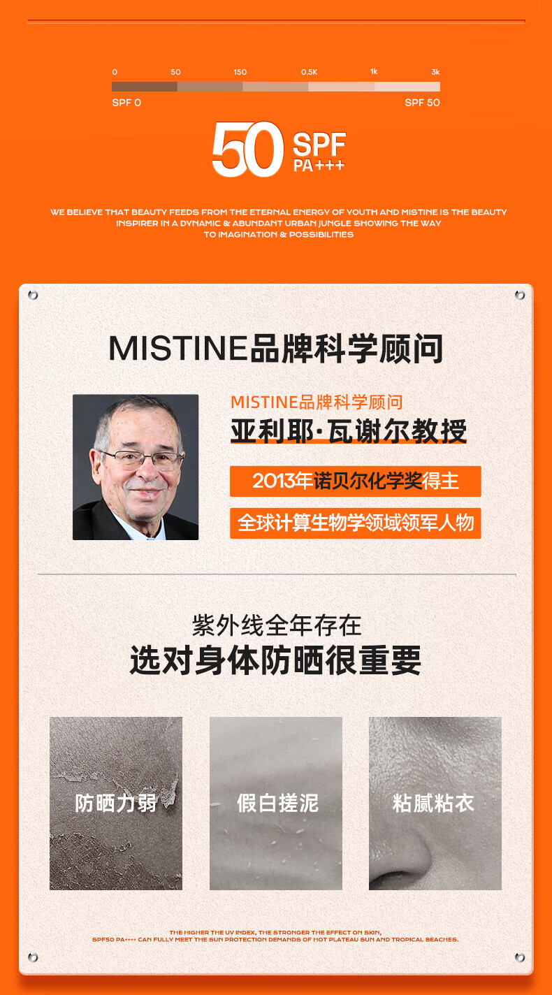 Mistine（蜜丝婷）防晒组合23版小黄帽60ml+23版小蓝帽70ml+美白喷120ml
