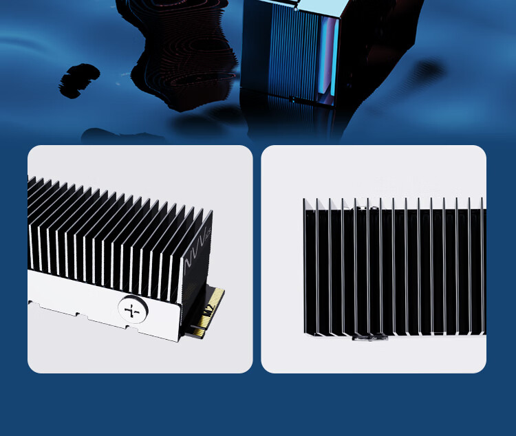 Радиатор для M.2 SSD NVV NT-GT4, алюминиевый сплав, охлаждение, 2280