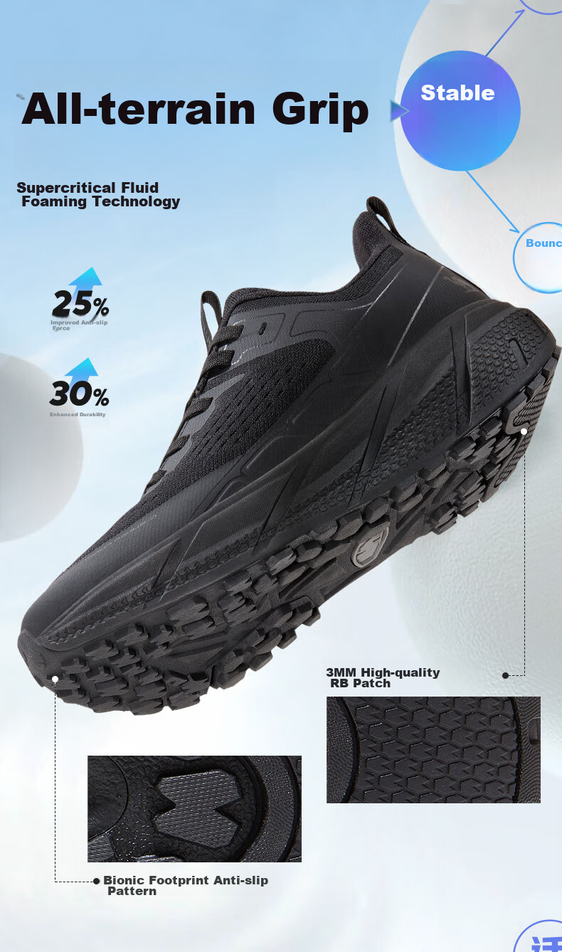 Мужские кроссовки CAMEL All-Terrain Cloud-Chasing, беговые, размер 41, цвет Phantom Black