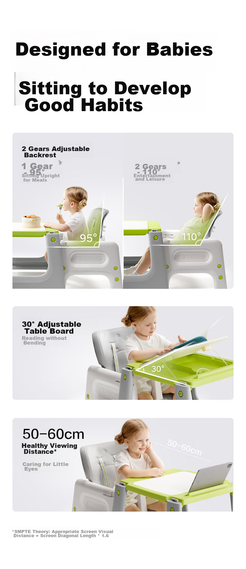 Детский стульчик для кормления babycare