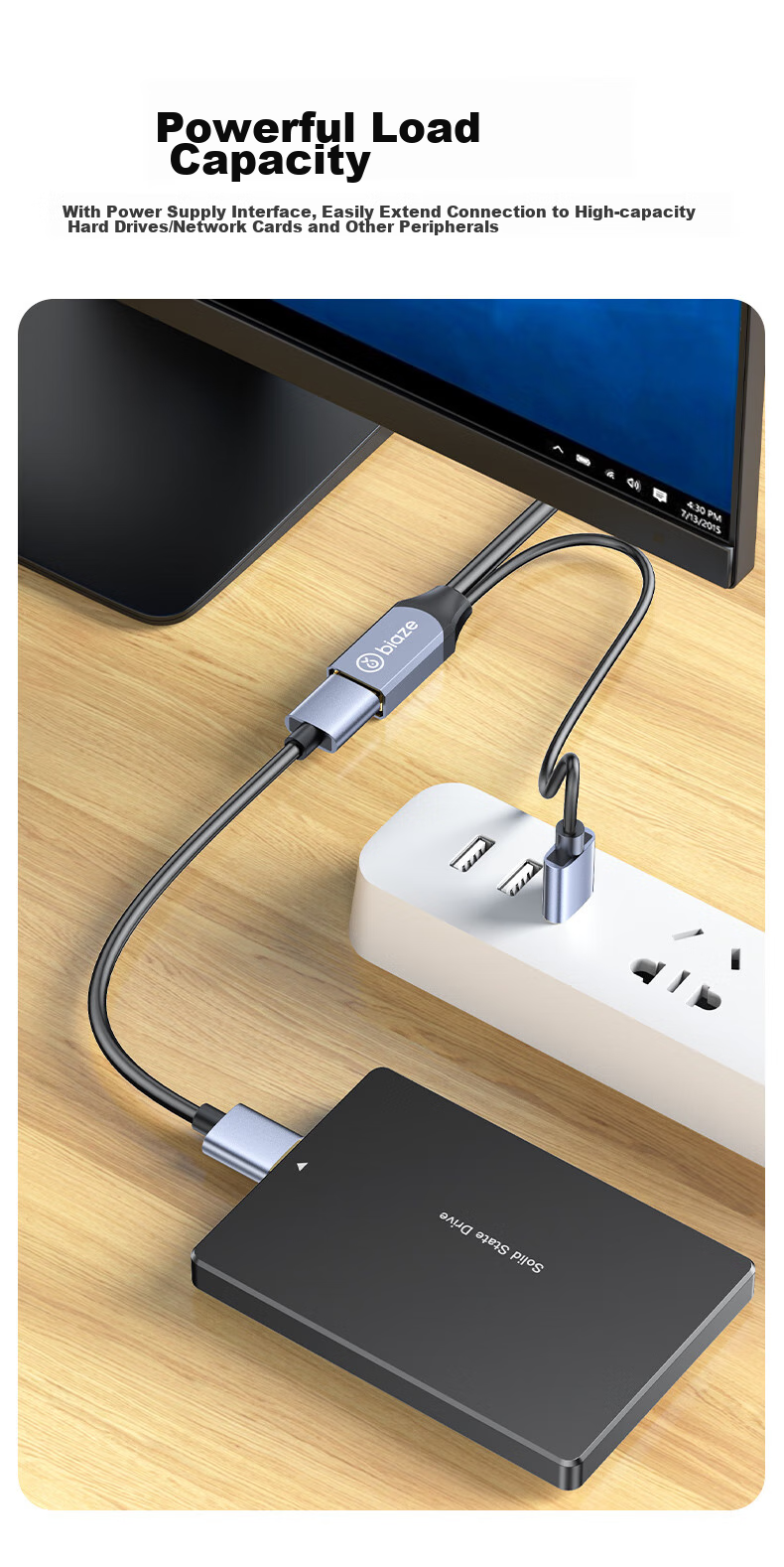 BIAZE USB 3.0 Extension Cable, Engineering-Grade Signal Amplifier Chip, Male to Female Computer USB Drive Mouse Keyboard Printer Charger Extension Cable, 20 Meters