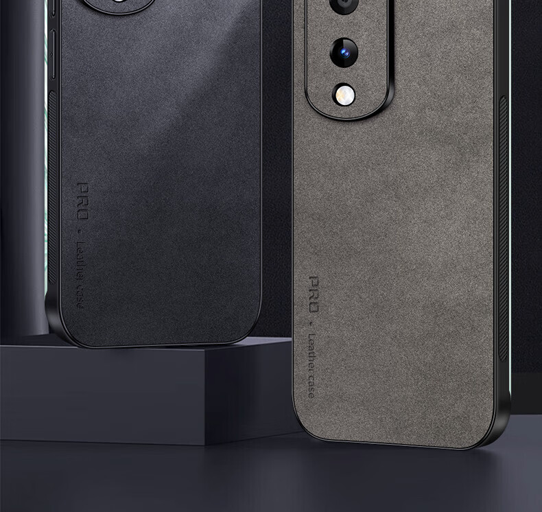 Чехол для телефона Shangsu для Honor 70 Pro, защита от падения, защита объектива, силиконовая оболочка, кожаный чехол, серый
