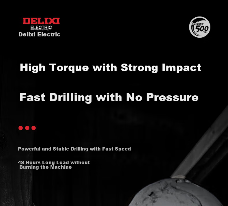 DELIXI ELECTRIC Аккумуляторная ударная дрель-шуруповерт 21В, бесщеточная, с высоким крутящим моментом, многофункциональный набор инструментов