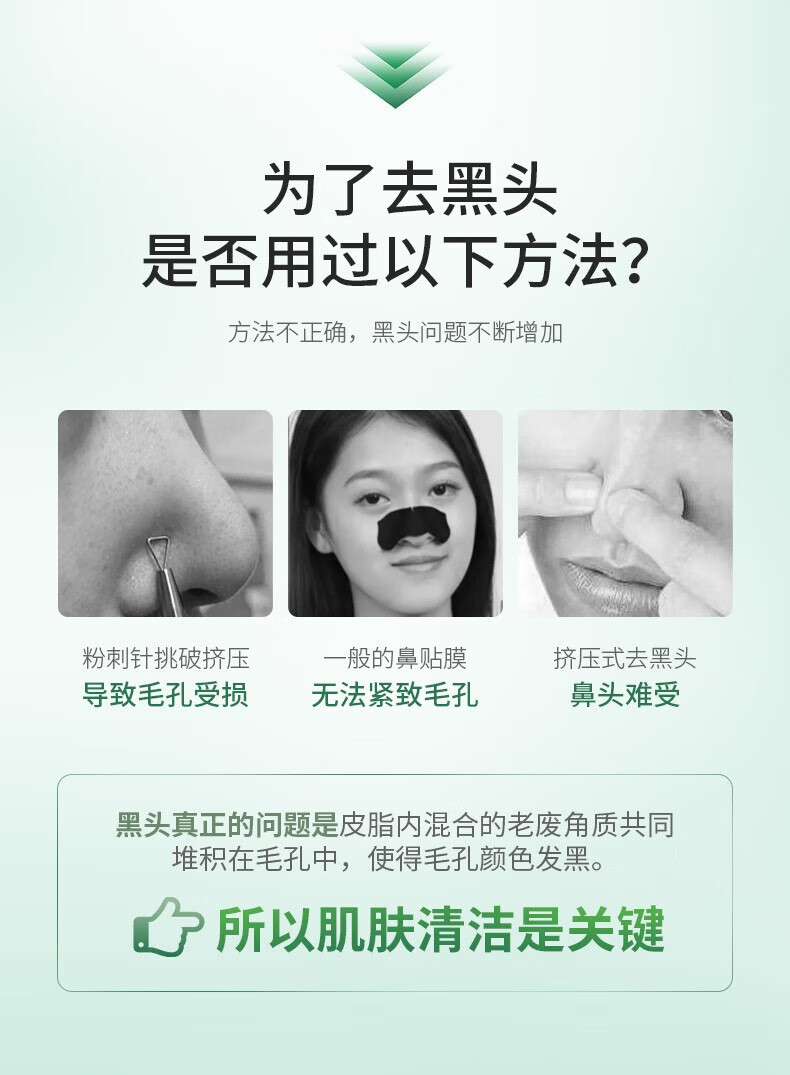 国药精养去黑头撕拉面膜去吸鼻贴男女士通用收缩毛孔深层清洁祛粉刺100g