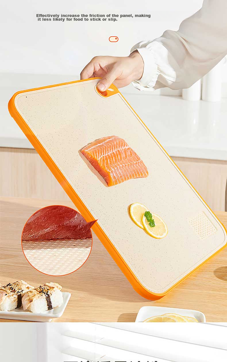 Разделочная доска COOKSS, антибактериальная и противогрибковая, из пшеничной соломы, для детей, для приготовления пищи, для фруктов и овощей, бытовая, двусторонняя, 36*26 см