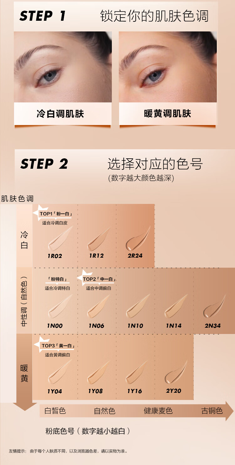 玫珂菲（MAKE UP FOR EVER）清晰无痕亲肌遮瑕粉底液1N06仿真肌控油持妆不脱妆新年礼物送女友