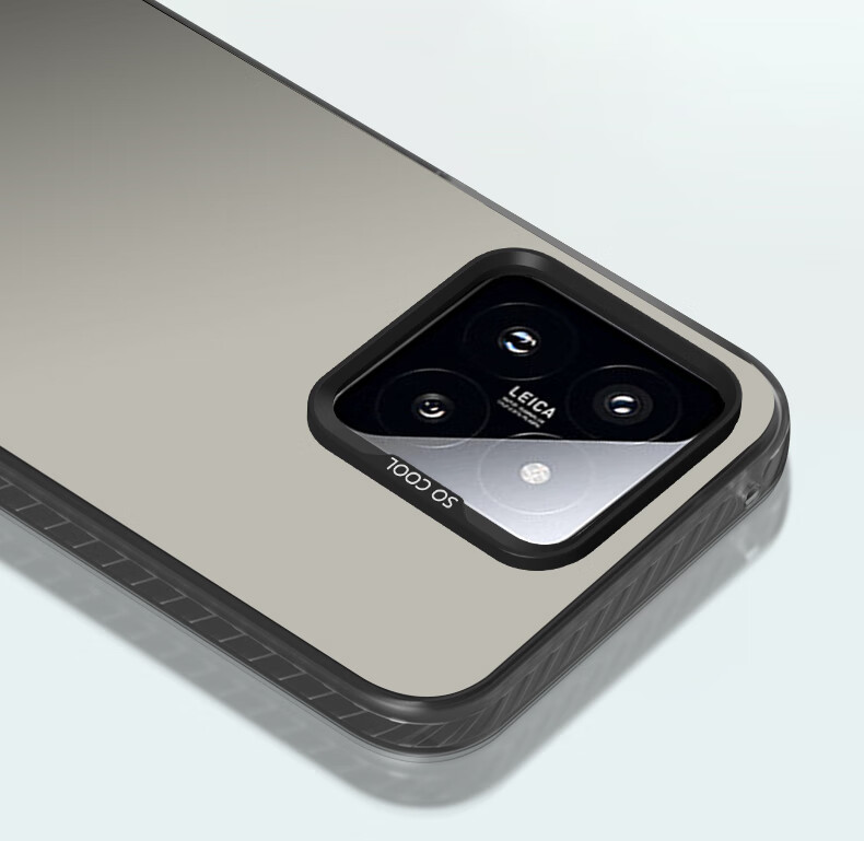 Чехол-накладка "Baozou" для Xiaomi 14, силиконовый, противоударный, с лазерным градиентом, frosted, серый
