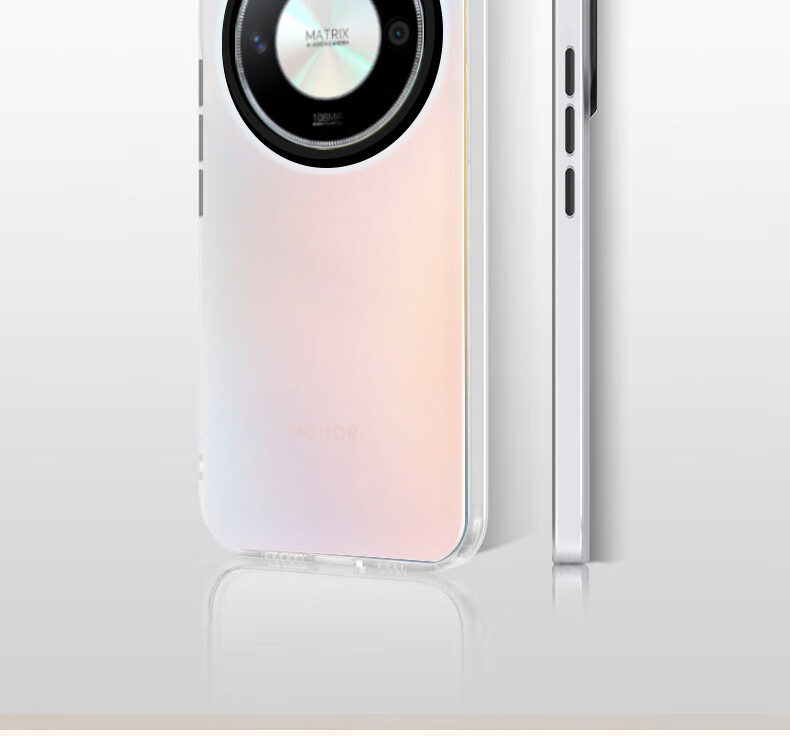 Чехол для телефона Baozou для Honor X50, силиконовый, с мягкими краями, противоударный, лазерный градиент, матовый, серый