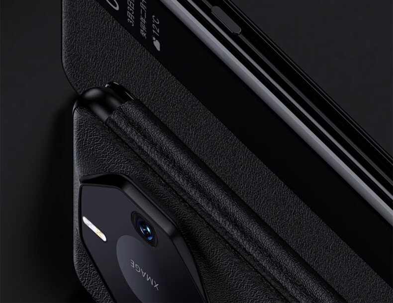 Чехол ZhengJian для Huawei Mate60 RS Porsche Design, флип-чехол с окном Smart View, из натуральной кожи, полная защита, противоударный, рубиново-красный
