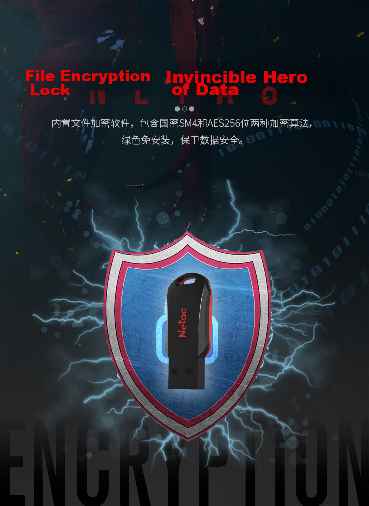 USB-накопитель Netac U196 32GB USB 2.0, черный/красный
