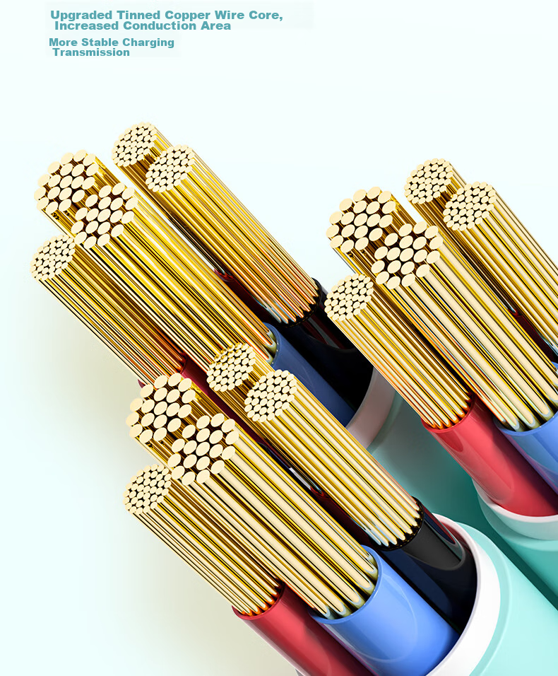 Кабель Nengshi 3-в-1 Type-C/Lightning/Micro-USB, 66W, 0.6м, синий