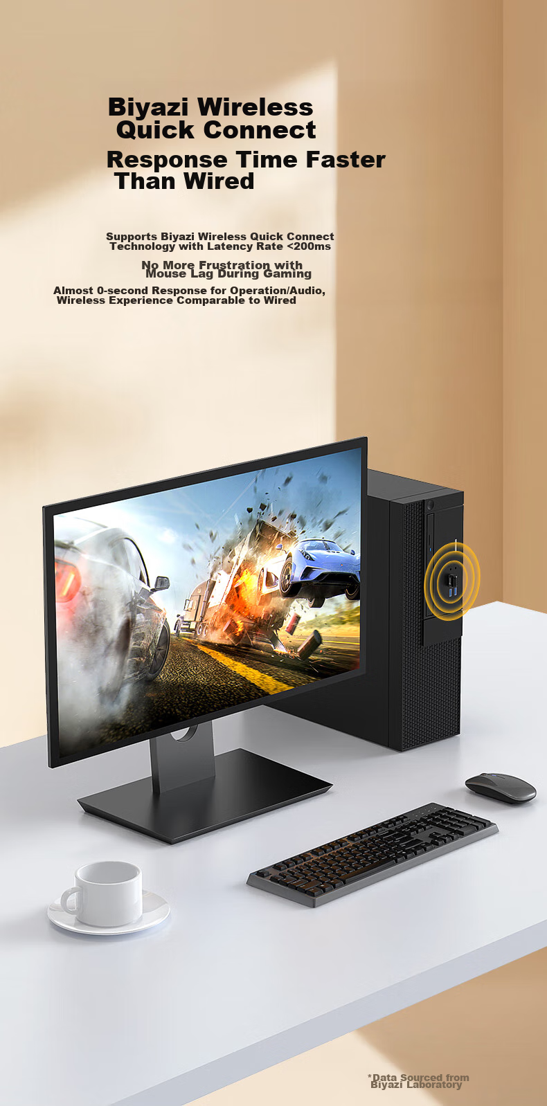 USB Bluetooth адаптер BIAZE 5.4, внешний модуль для ноутбуков и настольных компьютеров, для подключения клавиатуры, мыши, аудиоколонок, беспроводных наушников