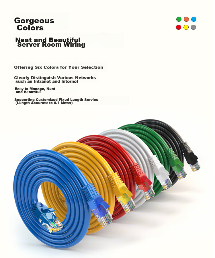 Сетевой патч-корд BOYANG CAT6, неэкранированный, Gigabit, 10 метров, синий, POE