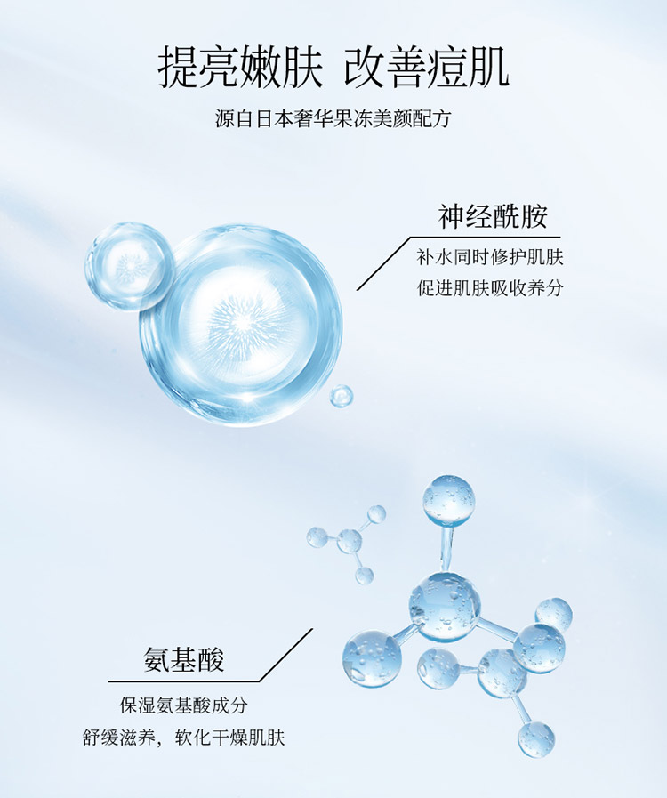 佑天兰（Utena）日本进口 佑天兰（utena）补水舒缓面膜 净痘提亮33g*3片/盒  