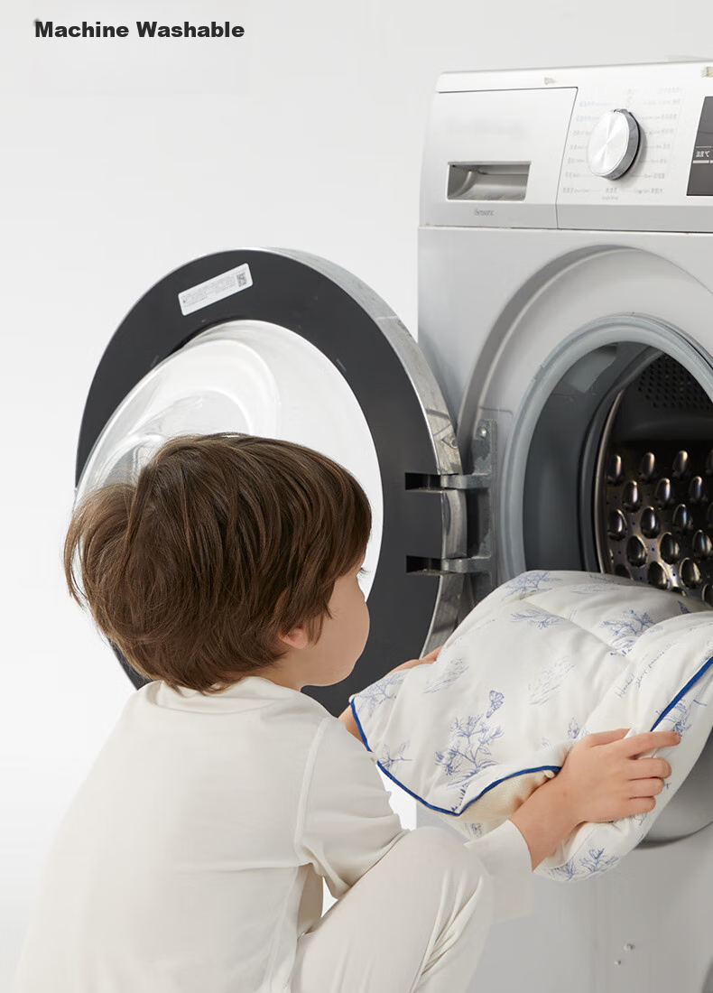 Подушка Babycare Дышащая силиконовая, 54x29 см, Спокойный синий (только наволочка)