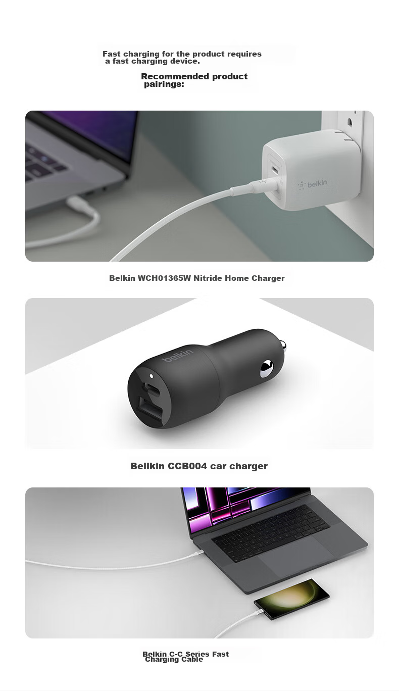 Адаптер-разветвитель Belkin Type-C, 60W, черный