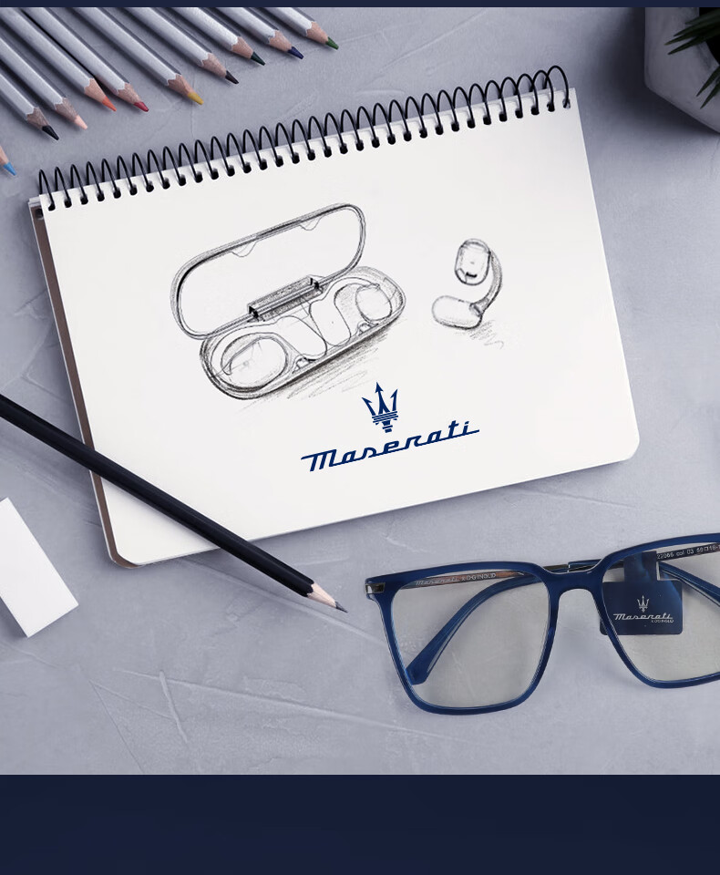 Беспроводные наушники SHINECON Maserati 101 Bluetooth, накладные, с микрофоном, с шумоподавлением, для спорта