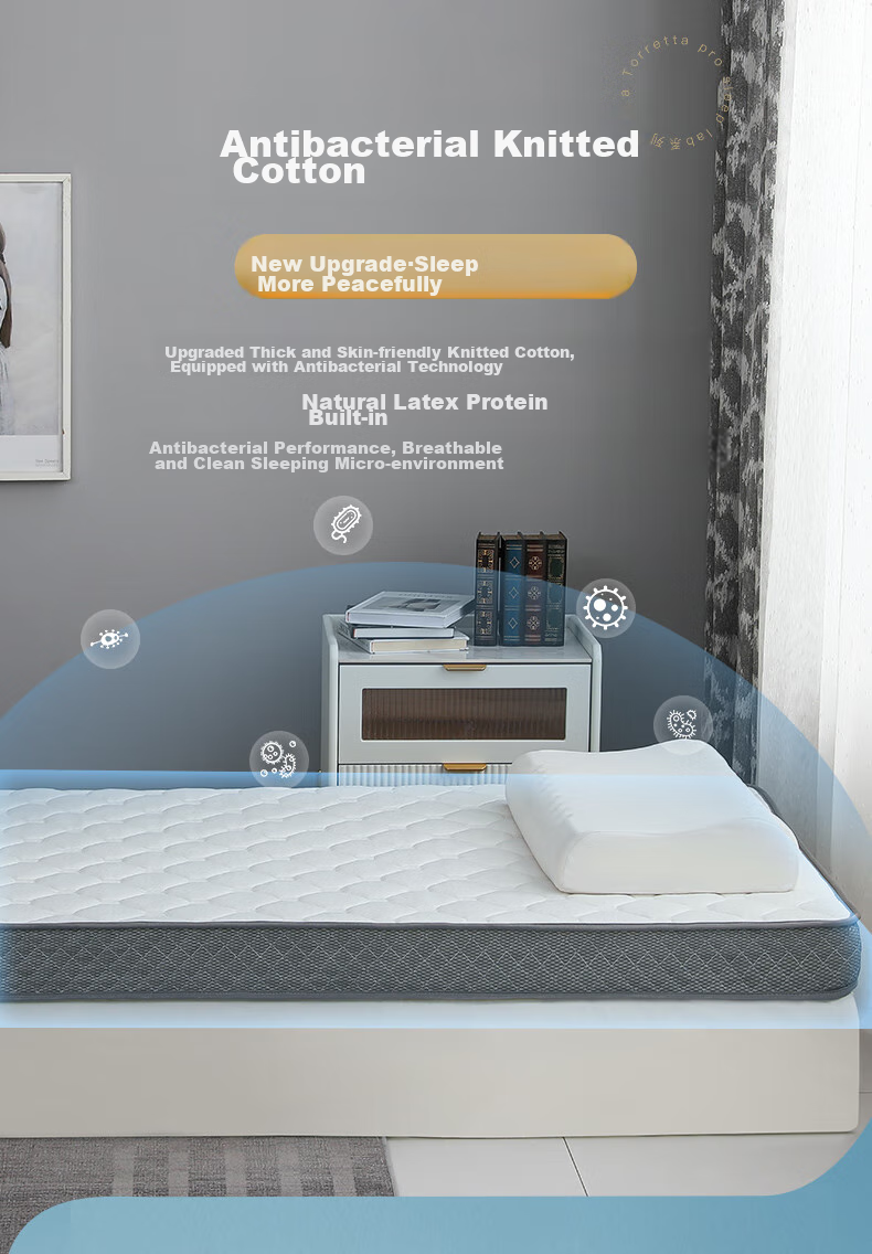 Наматрасник La Torretta Latex Student Mattress, 0.9м односпальный, антибактериальный, для общежития, мягкий, 1.2м
