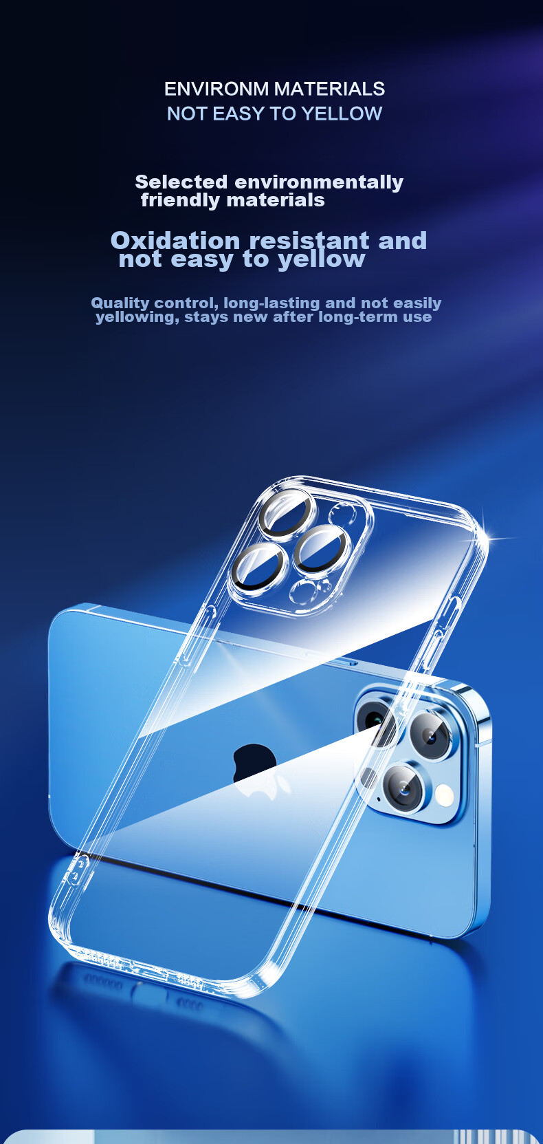 Чехол PISEN для iPhone 14 Pro Max, ультратонкий, противоударный, прозрачный