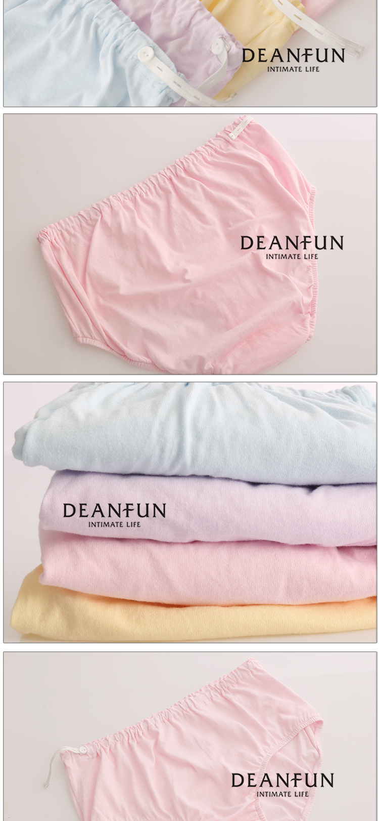Женские трусы Deanfun, хлопковые трусы для беременных с высокой талией, регулируемым поясом, модель "бойшортс", 2 шт., размер XXXL