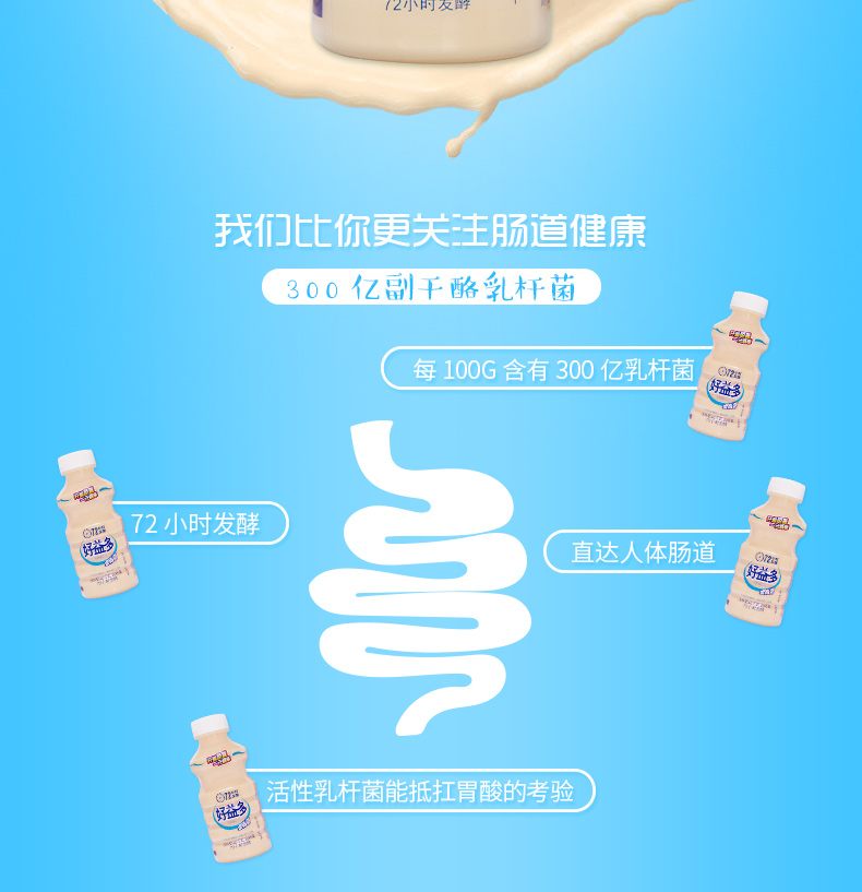 一大早 好益多 原味乳酸菌饮品340ml*12瓶 乳酸含乳饮料 发酵型 礼盒