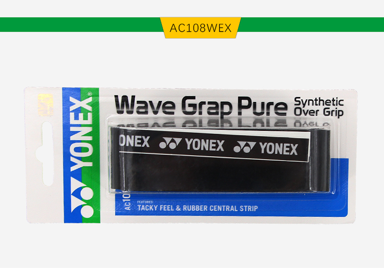 Набор для игры в бадминтон YONEX AC-108WEX, противоскользящий, впитывающий пот, черный