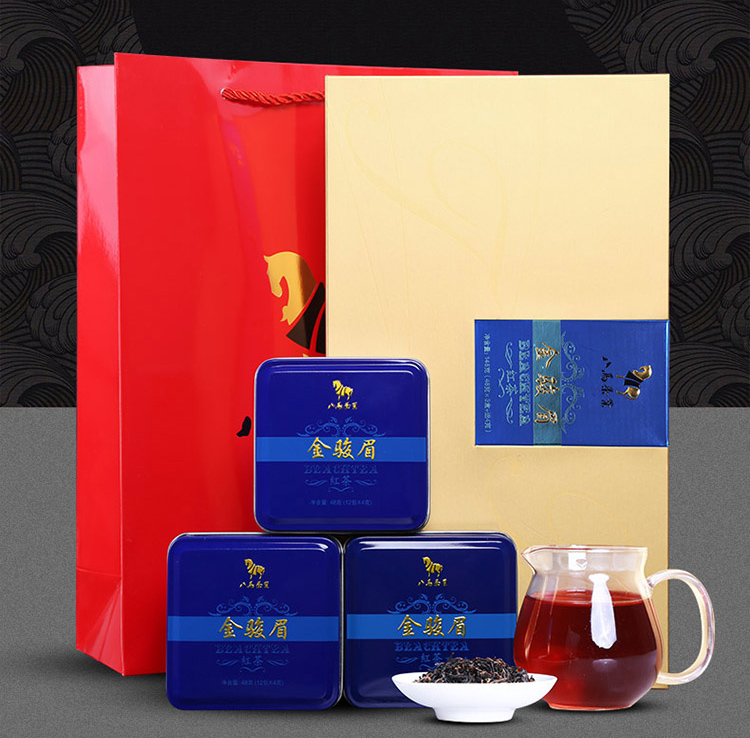 八马茶业 茶叶 红茶 武夷山桐木金骏眉 鸿运礼盒 148克-京东