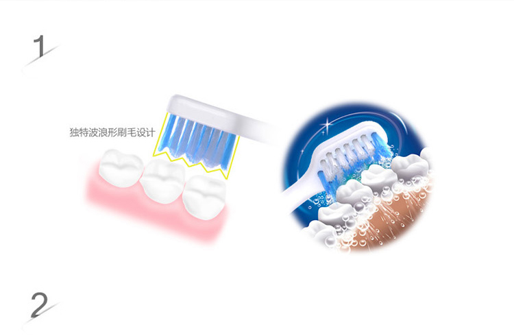 博皓（prooral）2090 电动牙刷充电式标准型清洁牙刷头3个装 适用2032/2030/203A 黑色-京东