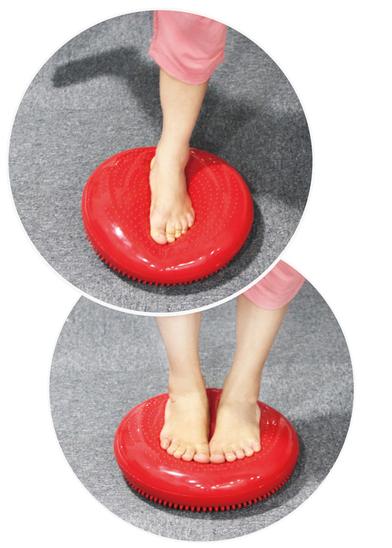 杜威克 瑜伽按摩坐垫平衡盘脚腂康复垫加厚防暴瑜伽平衡气垫球 紫色
