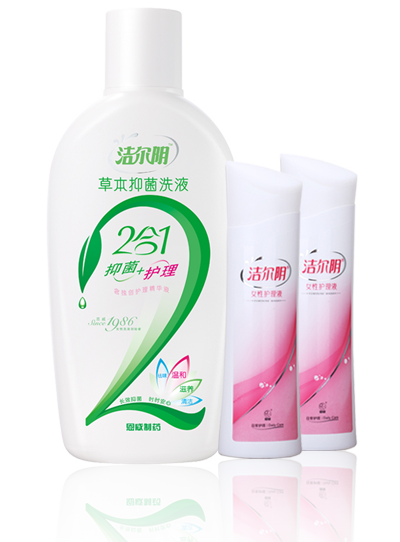 洁尔阴女性私处草本抑菌洗液360ml 护理液50ml*2洗护套装