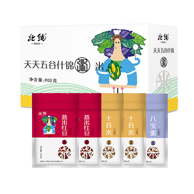 北纯 天天五谷什锦粥米 900g/盒（150g*6袋）（红小豆薏仁米 十谷粥料 八宝粥料等杂粮 大米伴侣 真空包装）-京东