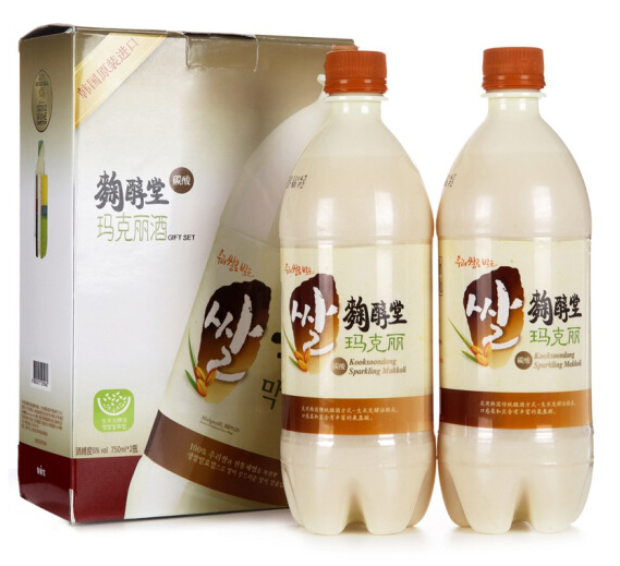 【京东超市】麴醇堂（KOOKSOONDANG）米酒 韩国进口玛克丽米酒（原味）750ml*2瓶 连包-京东