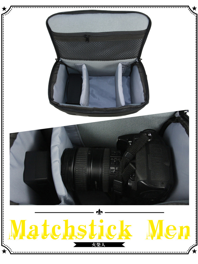 火柴人（MatchstickMen）HK06 一机一镜单反/微单相机包 （黑色）-京东
