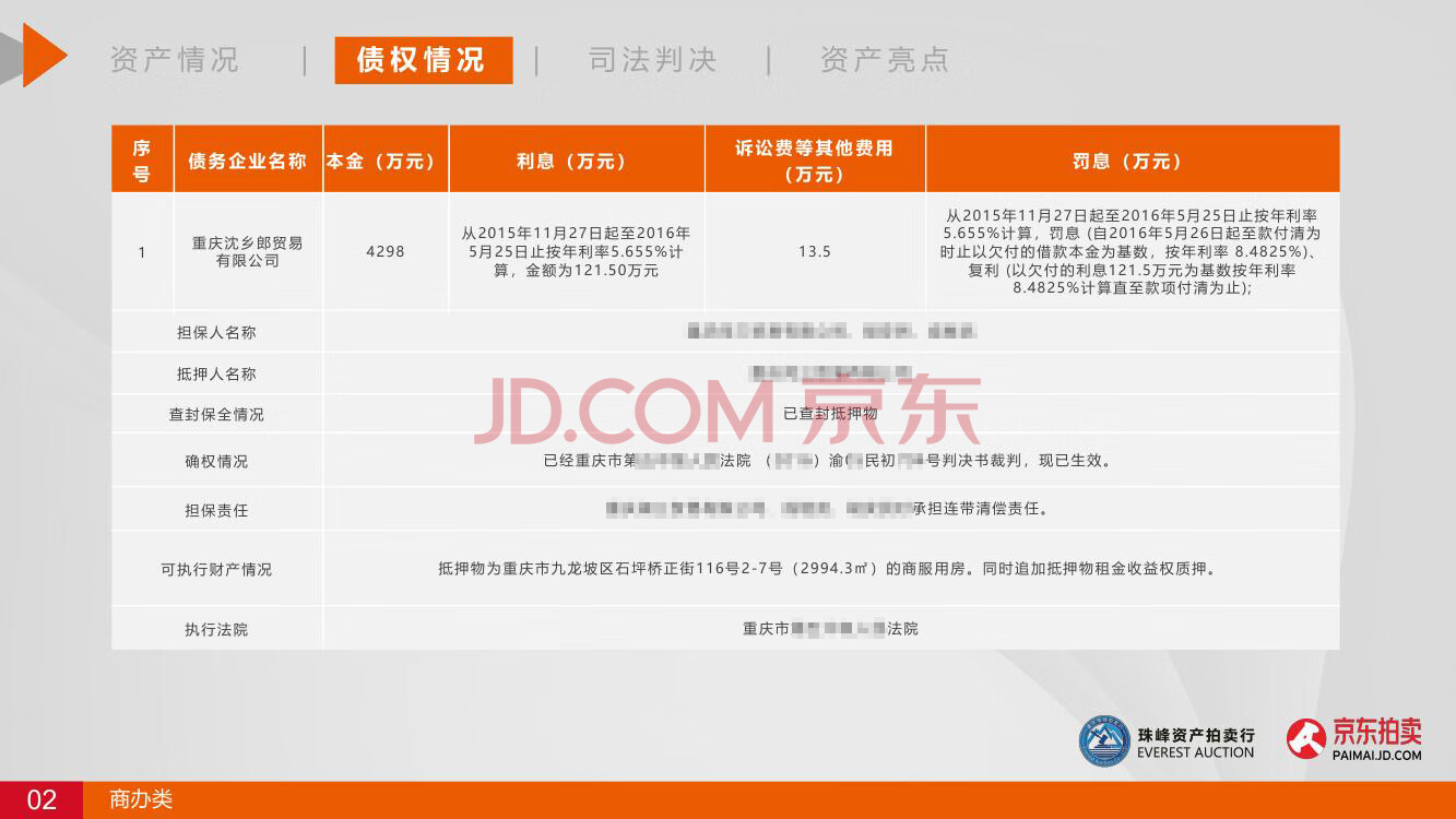 关注京东资产交易