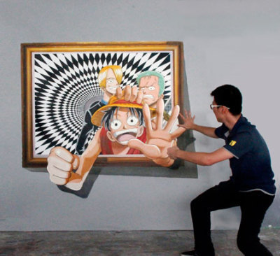 海贼王黑白画画