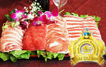 百度烤肉4人餐,到店赠送2份开胃菜,无需预约,滋