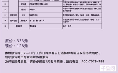 128元瀚思维康入职体检 - 北京团购网|京东团购