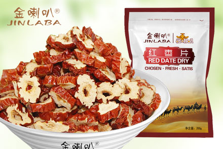 国金喇叭新疆特产红枣片200g×4包无核免洗泡