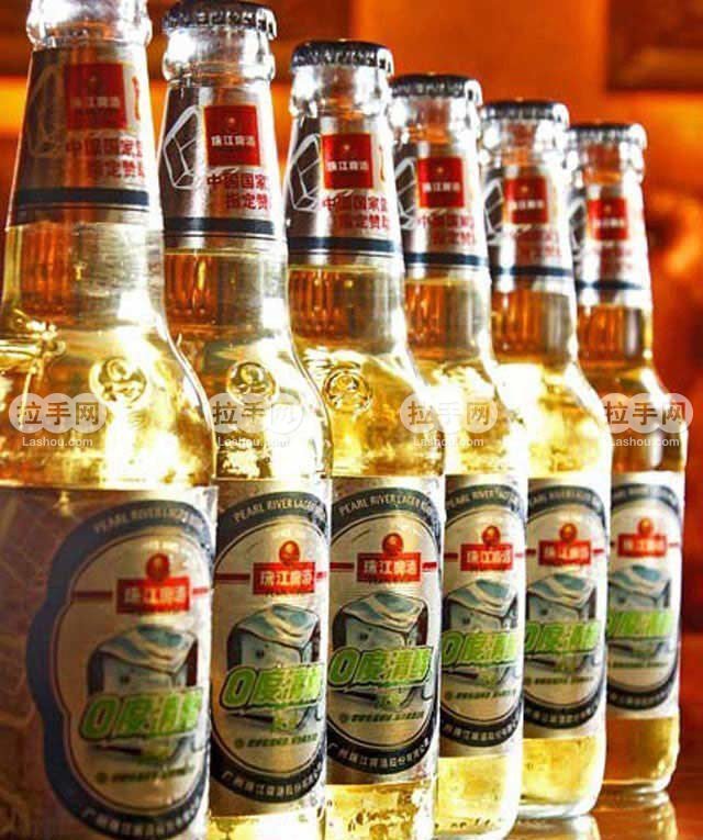 雄记珠江零度啤酒5瓶 团购 - 京东团购佛山站