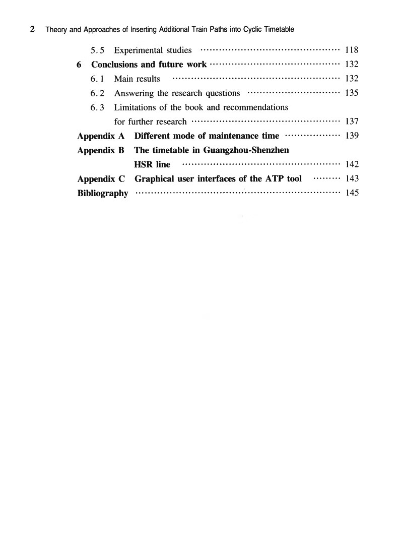 Table of contents: Theory and Approaches of Inserting Addtional Train Paths into Cyclic Timetable (ISBN:9787114173769)