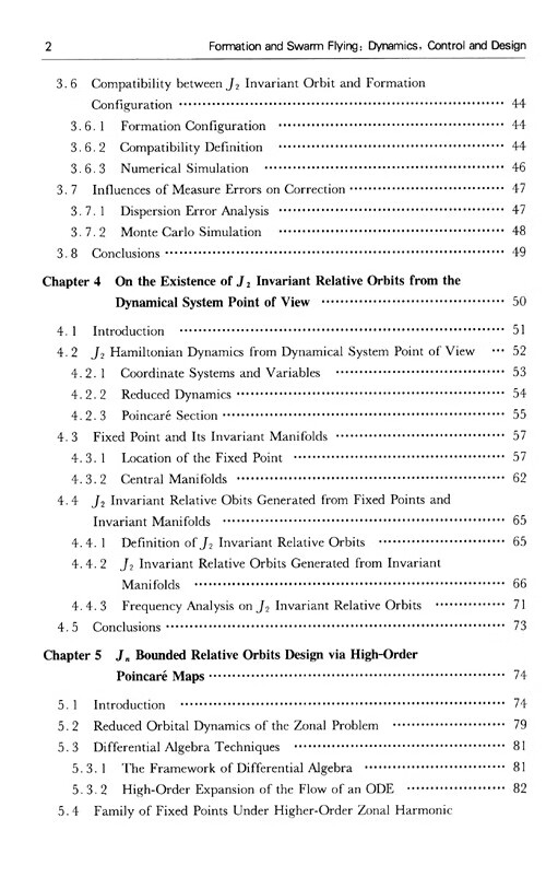 Table of contents: Formation and Swarm Flying: Dynamics, Control and Design (ISBN:9787512428775)