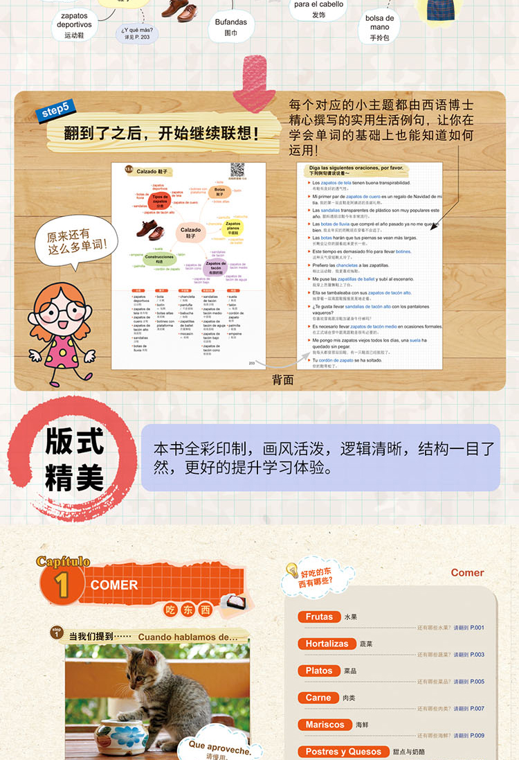 思维导图超好用西班牙语单词书