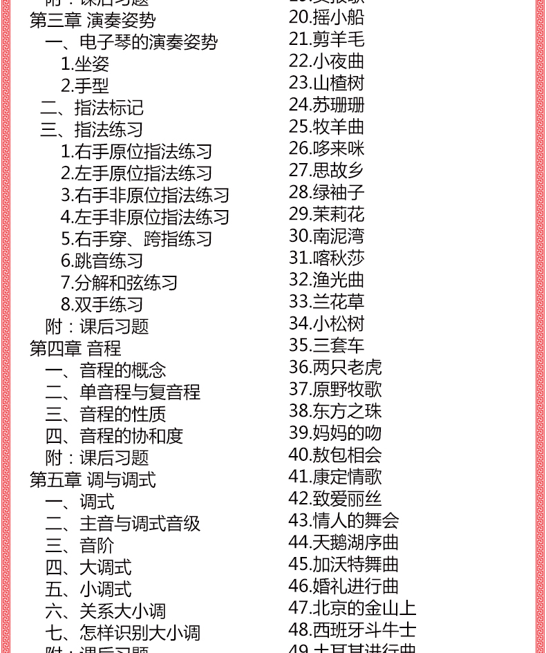 電子琴五線譜