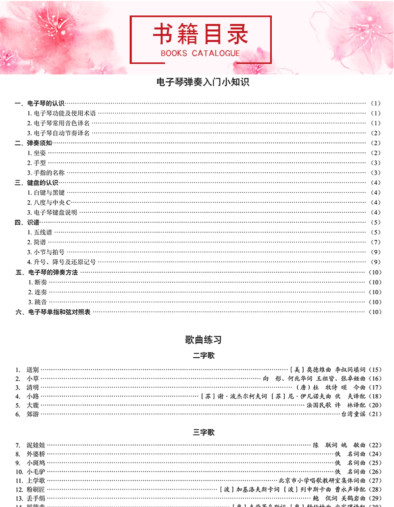 電子琴五線譜