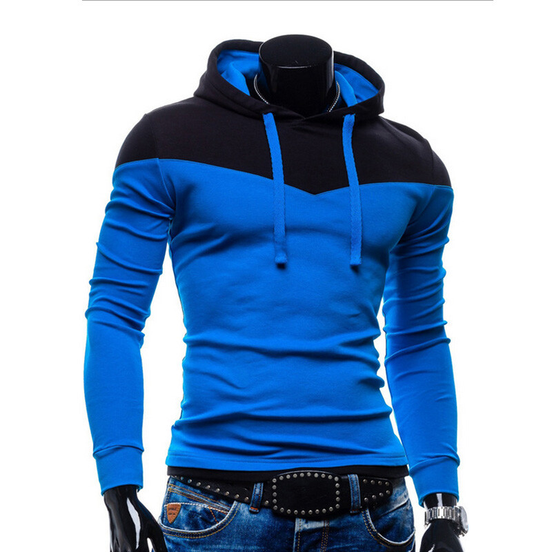 ZAFUL Fashion men's hoodies hit color sports casual sweatshirts ...