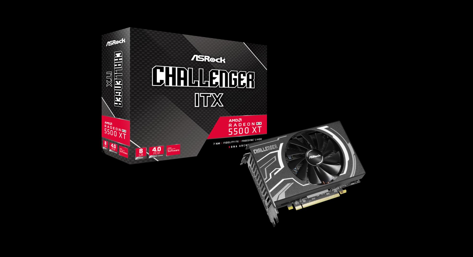 华擎发布第一款7nm itx显卡rx 5500 xt challenger it