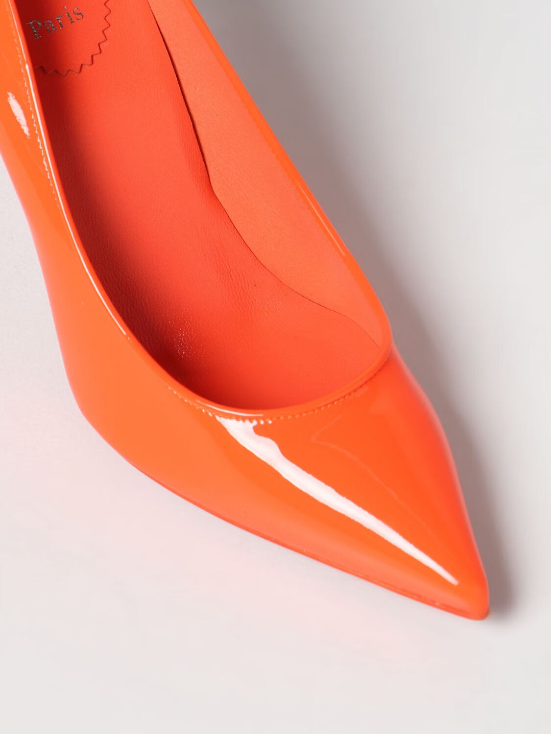 louboutin/路铂廷cl克里斯提·鲁布托红底鞋女鞋亮橙色高跟鞋 橙色