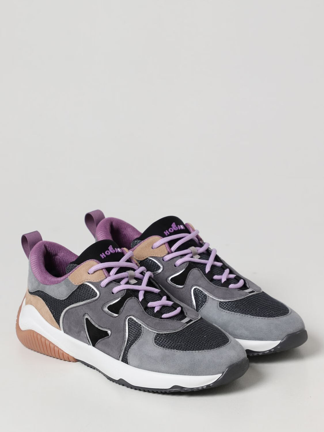 hogan/霍根/豪格新款女士灰色撞色运动休闲鞋 灰色 38【图片 价格