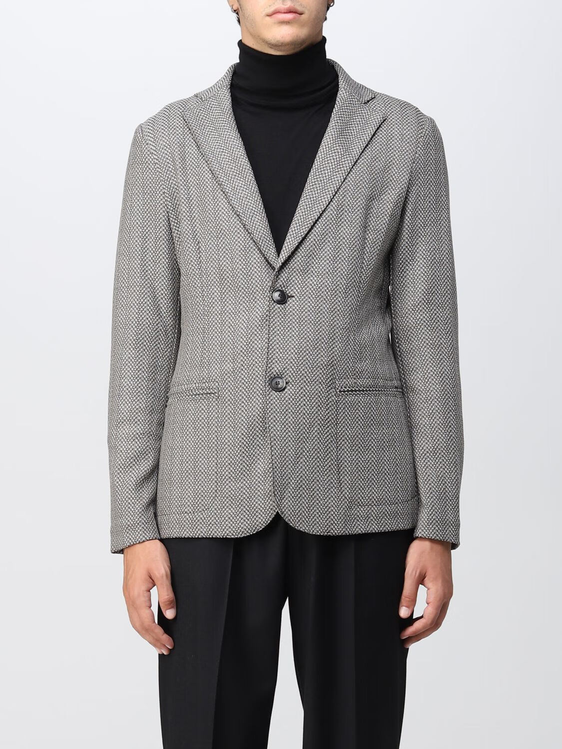 阿玛尼(armani)新款奢侈品ga一线男装西服单西外套夹克灰色复古西装