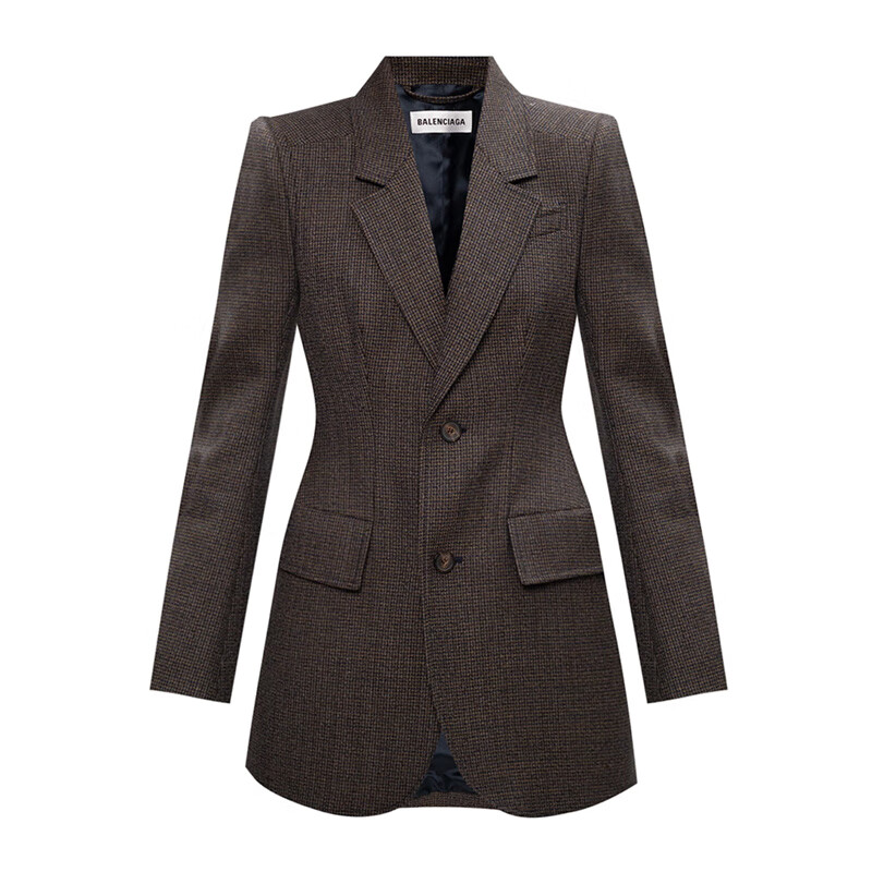 balenciaga/巴黎世家奢侈品女装女士士棕色西服外套 571278 茶色 38